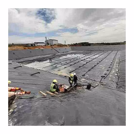 0,3 mm 0,5 mm 0,75 mm 1,0 mm 1,5 mm 2,0 mm glatt weiß schwarz grün blau HDPE LLDPE wasserdichte Geomembran für die Landwirtschaft Teichfolie in Sri